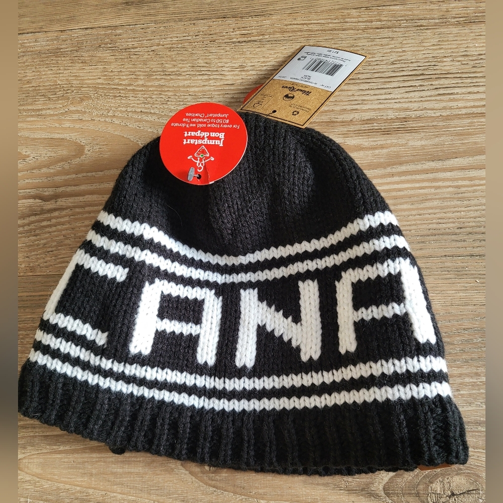 Black and White Canada Beanie